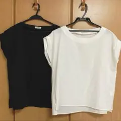un dix cors アンディコール 半袖 シャツ 2枚セット 白 黒