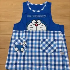 保育士 エプロンドラえもん チェック柄