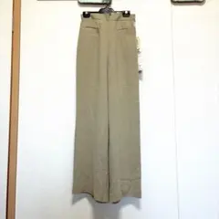 ワイドパンツ カーキベージュ 春夏