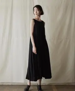 美品 スズキタカユキ linen dress 黒 美品 スズキタカユキ linen dress 黒 - メルカリ