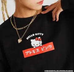 HELLO KITTY × atmos pink スウェット BLACK