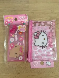 日焼けキティアクセサリーケース、キティラメポーチ 2点セット