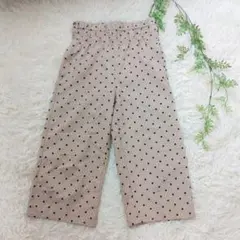 ジーユー ドライウエストシャーリングワイドパンツ　隠れネコ柄 キッズ 140