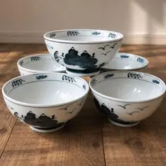 春渓窯 美濃焼 どんぶり 5客セット 丼ぶり 鉢 和食器 山水絵のサムネイル