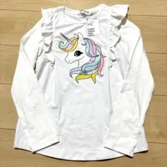 H&Mユニコーン ロンT 長袖カットソー エイチアンドエム　キラキラ　ラメ