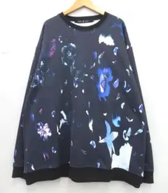 【未使用品】NO ID. ノーアイディー セットアップ 総柄　定価42900円 NO ID. BLACK ノーアイディー アシンメトリーポンチョSH