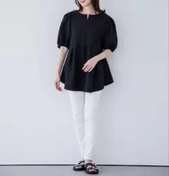美品　エマテイラー　ペプラムジャガードプルオーバーのサムネイル