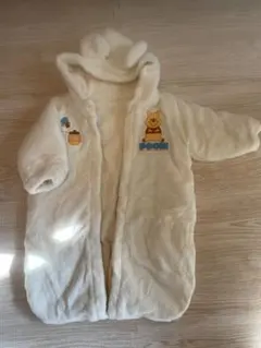 プーさん　冬用おくるみ　防寒おくるみ　ベビー用　カバーオール　ディズニー