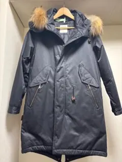 サイズXL　ラトルトラップ　取外し可リアルファー　中綿モッズコート　黒