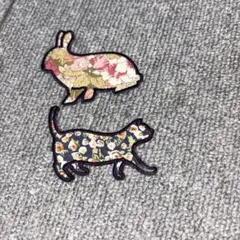 リバティプリント　アイロンアップリケ　ホビーラホビーレ