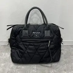 PRADA テスートボンバー ハンドバッグ ナイロン キルティング