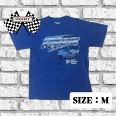古着　カーTシャツ　HASEAUTHENTICS 青　Mサイズ