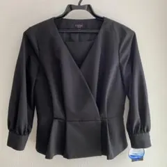 クレアノワール　ペプラムブラウス　M