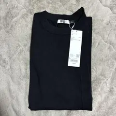 UNIQLOU ユニクロU クルーネックセーター　ブラック L ポケ付