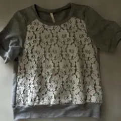 EDIT COLOGNE レース切り替え 半袖Tシャツのサムネイル