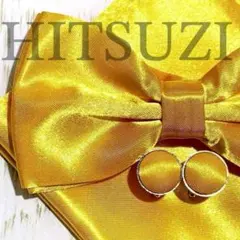 ☆蝶ネクタイ　チーフ　カフス　黄色　イエロー　新品　結婚式　お得　格安　Lsn