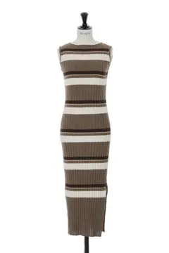 ワンピース Cotton Striped Ribbed Knit Dress 2025年最新】cotton striped ribbed knit dressの人気アイテム
