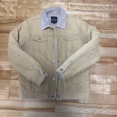 Temptation ボア襟付きデニムジャケット M ベージュ