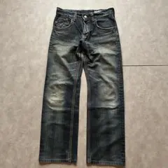 wrangler grunge fade denim pants y2k - メルカリ