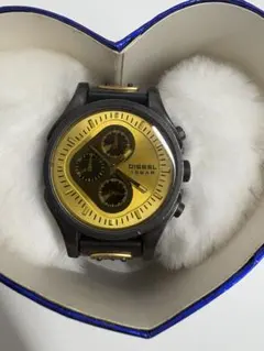 DIESEL ゴールド クロノグラフ 腕時計