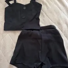 URBAN CHERRY ブラックノースリーブセット 130