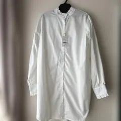 ホワイト 長袖シャツ フリーサイズ