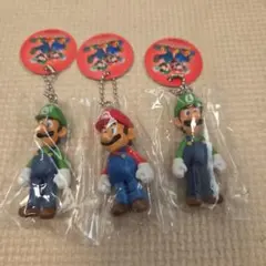 マリオ ルイージ フィギュア型キーホルダー 3個セット
