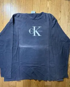 90s〜00s カルバンクライン CK 鬼フェード ブラック ロンt