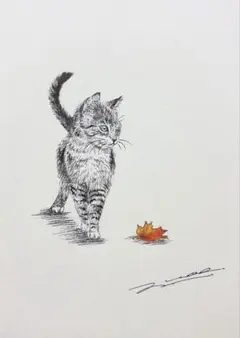 猫の絵　原画
