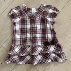 MIKI HOUSE ワンピース80㎝　チェック柄　綿100%