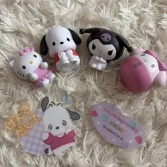 ハローキティ・ポチャコ・マイメロディ・クロミフィギュア4体セット　可愛いサンリオ