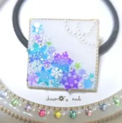 レジンヘアゴム silentスクエア