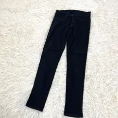 マウジー moussy スキニーパンツ ブラックデニム 綿 ストレッチ有り 黒