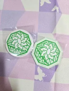 鬼滅の刃　銀だこ　缶バッジ　ステッカー　実弥　モチーフ缶バッジ