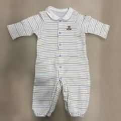 MIKI HOUSE ロンパース くま 襟付き 50 60