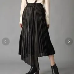 HARE ハレ　2WAY シャイニープリーツスカート　ラップスカート　ブラックのサムネイル