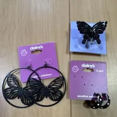 Claire's バタフライデザイン ピアス(両耳用)