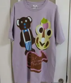 SNRML プリントTシャツ ラベンダー Lサイズ