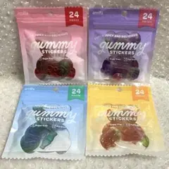 グミシール ぷっくりキャンディシール 4種セット フレークシール セリア