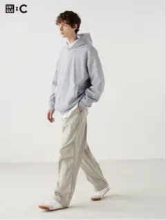 【着用少】UNIQLO:C ユニクロシー ワイドパラシュートパンツ ベージュ M