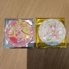 キミとアイドルプリキュア展　缶バッジ　ズキューン　アイドル　サイン