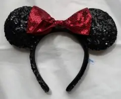 ミニーマウス風スパンコールカチューシャ