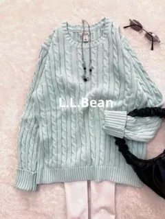【L.L.Bean】エルエルビーン　コットンケーブル編みニットセーター　Ｓ