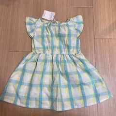 【新品未使用品】branshesチェック柄ワンピース 100cm