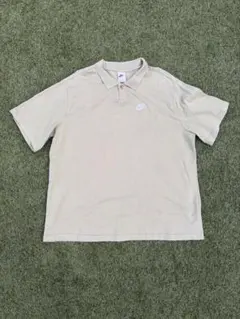 NIKEワンポイントロゴポロシャツベージュ