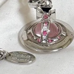 Vivienne Westwood タイニーオーブネックレス　シルバーピンク