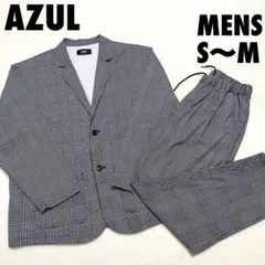 美品　AZUL by MOUSSY カジュアルスーツ　チェック柄　S〜Mサイズ