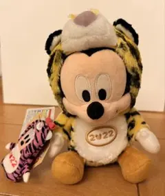ディズニー ミニー ぬいぐるみバッジ 干支 寅年 虎 ピンク 2022 タグ
