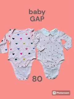 baby GAP ボディスーツ2枚組　ピンク
