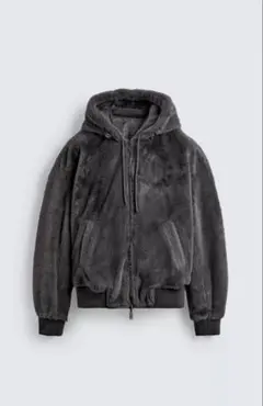 リバーシブルフェイクレザーボンバージャケット　ZARA